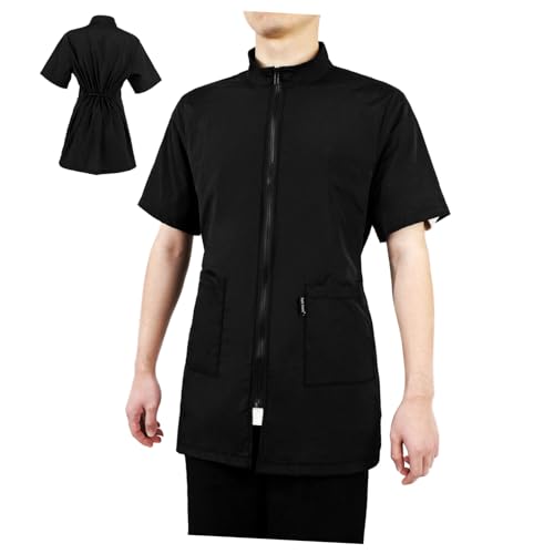 FOMIYES Grooming Smock für Haustiere Schwarze Friseurkittel aus Hochwertigem Fibermaterial mit Taschen für Hundepflege Waschen und Frisieren Langlebig und Waschbar Komfortabel und von FOMIYES