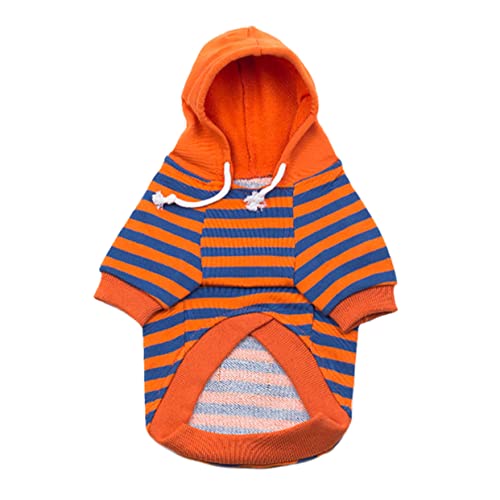 FOMIYES Pet Aarel Haustierkleidung Atmungsaktive 4-Bein-Kleidung Gestreiftes Haustier-Outfit Warme Overalls Hundekostüme von FOMIYES