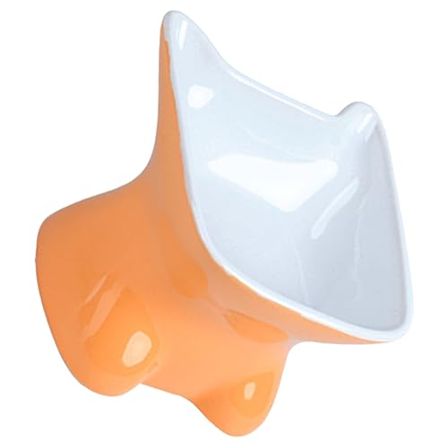 FOMIYES Haustiernapf Keramik Katzen- Und Hundefutter Schräge Öffnung Für Komfort Orange 9 7x10 8x11 5cm FOMIYES Haustiernapf Keramik Katzen- Und Hundefutter Schräge Öffnung Für Komfort Orange 9 7x10 8x11 5cm von FOMIYES
