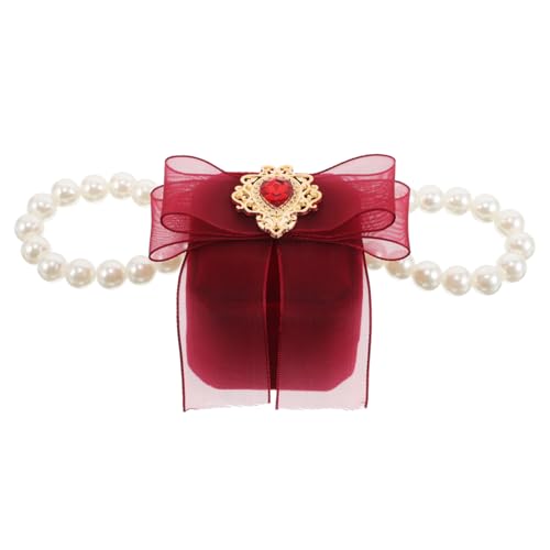 FOMIYES Hochwertige Hundehalsband Ringbox mit Elastischem Schmuckanhänger Leichtes Langlebiges Accessoire für Hochzeitszeremonien Fotoshootings und Festliche Anlässe Passend für Halsumfang von FOMIYES