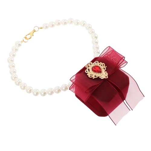 FOMIYES Hochwertige Hundehalsband Ringbox mit Perlenkette Langlebiges Schmuck Accessoire für Kleine Hunde Festliches Haustier Zubehör für Hochzeit Verlobung und Fotoshootings FOMIYES Hochwertige Hundehalsband Ringbox mit Perlenkette Langlebiges Schmuck Accessoire für Kleine Hunde Festliches Haustier Zubehör für Hochzeit Verlobung und Fotoshootings von FOMIYES