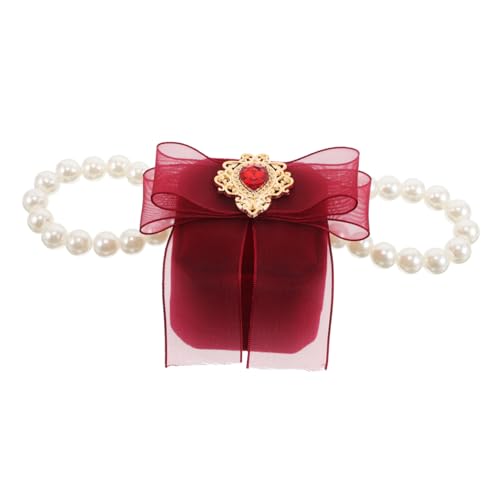 FOMIYES Hochwertiger Hunde Halsband Ringhalter mit Mini Schmuckbox und Elastischem Verschluss Romantisches Hochzeitsaccessoire für Fotografie Verlobung und Festliche Zeremonien Geeignet von FOMIYES