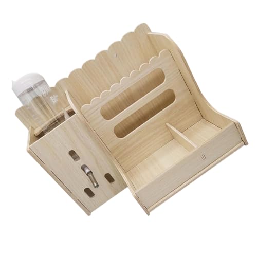 FOMIYES Kaninchen-Futterstation Meerschweinchen-Regal Holzhalter Hasen-Futterstation Futterkrippe Mit Wasserflasche Für Kleine Haustiere Hase Meerschweinchen Chinchilla FOMIYES Kaninchen-Futterstation Meerschweinchen-Regal Holzhalter Hasen-Futterstation Futterkrippe Mit Wasserflasche Für Kleine Haustiere Hase Meerschweinchen Chinchilla von FOMIYES