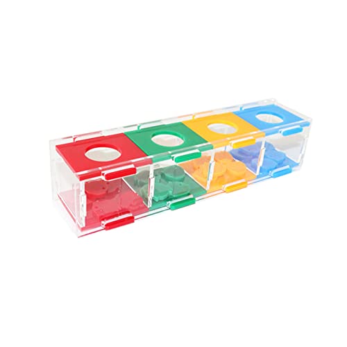 FOMIYES Schreibtisch-spielzeugbox Für Papageien Einzigartiges Design Spielzeug Zur Entwicklung Der Vogelintelligenz Farbe von FOMIYES