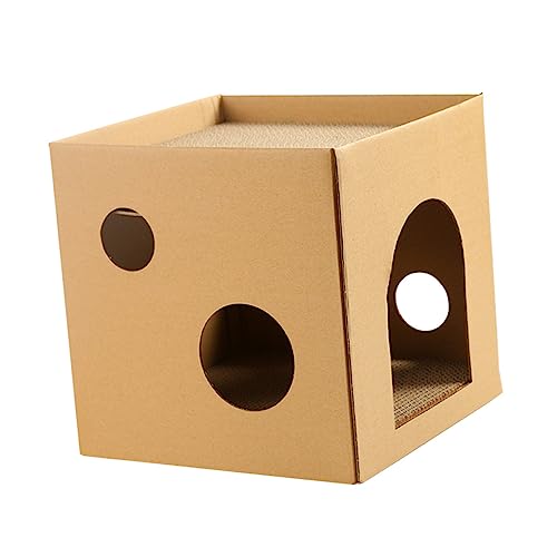 FOMIYES Katzenhaus Aus Karton Kratzbaum Kätzchenspielzeug Modernes Handwerklich Sicheres Wellpapier 3-in-1-katzenkratzbrett FOMIYES Katzenhaus Aus Karton Kratzbaum Kätzchenspielzeug Modernes Handwerklich Sicheres Wellpapier 3-in-1-katzenkratzbrett von FOMIYES