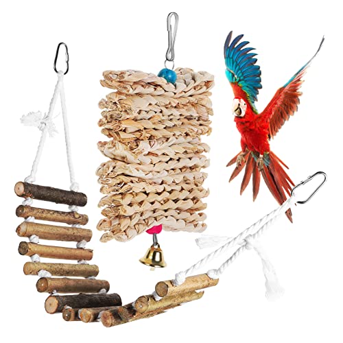 FOMIYES Papagei Futtersuche Spielzeug Holz Leiter Brücke Kauen Spielzeug Vogel Käfig Zubehör Für Vögel FOMIYES Papagei Futtersuche Spielzeug Holz Leiter Brücke Kauen Spielzeug Vogel Käfig Zubehör Für Vögel von FOMIYES