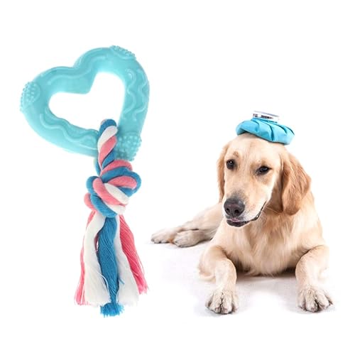 FOMIYES Kauspielzeug für Hunde in Herzform, Gummiball und Seil, Zahnreinigung, Backenzahnspielzeug für Haustiere, Blau, 6,9 x 5,9 x 1,5 cm FOMIYES Kauspielzeug für Hunde in Herzform, Gummiball und Seil, Zahnreinigung, Backenzahnspielzeug für Haustiere, Blau, 6,9 x 5,9 x 1,5 cm von FOMIYES