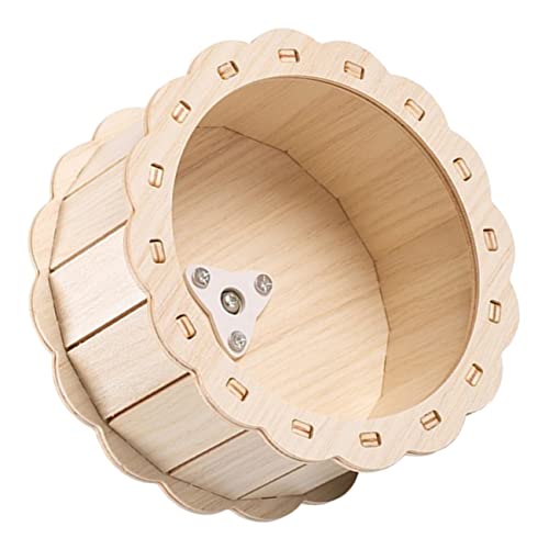 FOMIYES Leises Hamster-übungsrad Holz-laufrad für Haustiere Hamsterspielzeug Stummes Laufrad für Hamster Komfortabel und von FOMIYES