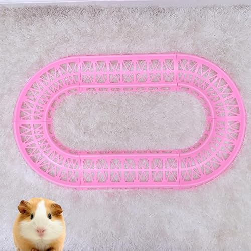 FOMIYES Laufspielzeug für Hamster, 6 Stück, montierte Schiene, Haustier, montiert, Hamsterspielzeug und Zubehör, leuchtende Farben von FOMIYES