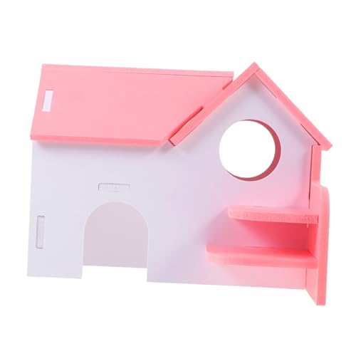 FOMIYES Luxuriöses Hamsterversteck Meerschweinchenversteck Chinchilla-Spielzeug Rattenhaus Holzkonstruktion Komfortable Schlafumgebung von FOMIYES