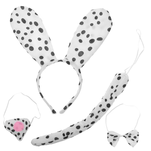 FOMIYES Niedliches Hundekostüm Set mit Gepunktetem Cosplay Haarreif Sicher Sitzendes Stirnband Schleife und für Halloween Geburtstagsfeiern Rollenspiele und Kostümpartys FOMIYES Niedliches Hundekostüm Set mit Gepunktetem Cosplay Haarreif Sicher Sitzendes Stirnband Schleife und für Halloween Geburtstagsfeiern Rollenspiele und Kostümpartys von FOMIYES