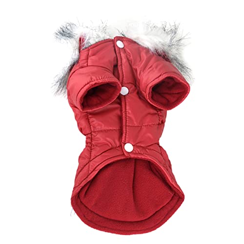 FOMIYES Hundejacke Wärme Haustiermantel Mit Reißverschluss Weiches Baumwollfutter Einfaches An- Und Ausziehen Größen Xs-XXL von FOMIYES