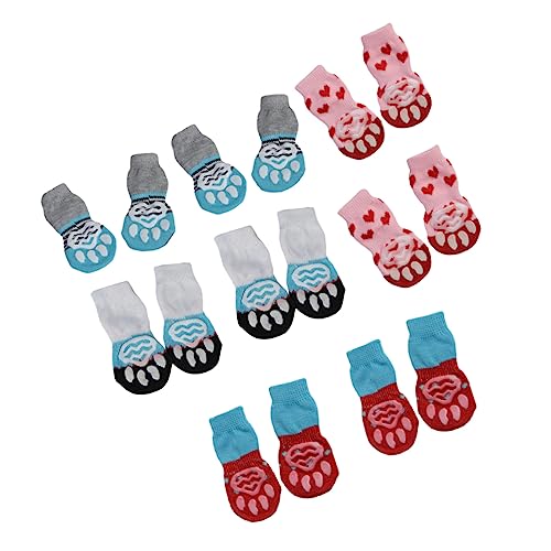 FOMIYES Paare Haustier rutschfeste Socken Warme Socken Für Haustiere Rutschfester Gestrickter Hundestiefel Pfote Socken Für Katzen Glänzende Stiefel Welpe Baby Baumwolle Griffigkeit Schutz FOMIYES Paare Haustier rutschfeste Socken Warme Socken Für Haustiere Rutschfester Gestrickter Hundestiefel Pfote Socken Für Katzen Glänzende Stiefel Welpe Baby Baumwolle Griffigkeit Schutz von FOMIYES