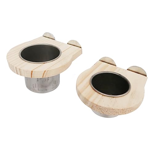 FOMIYES Vogelkäfig-Wasser-Futter-Set Papageienfutter-hängebecher Kauset 2 Stück von FOMIYES
