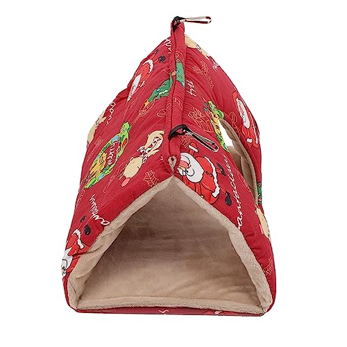FOMIYES Weihnachts-hängematte Für Vögel Gemütliches Papageiennest Baumwolle Für Hamster Ratten Und Andere Kleintiere Dickes Design Für Winter Große Mit Rundem von FOMIYES
