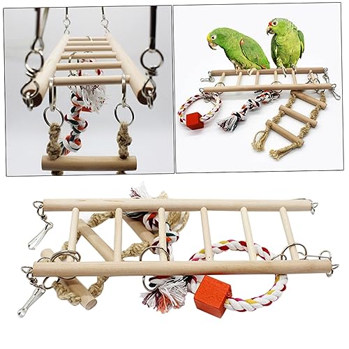 FOMIYES Papageien-schaukelleiter Aus Holz Spielzeug Für Vögel Haustier-zubehör Mit Sicherheitskette FOMIYES Papageien-schaukelleiter Aus Holz Spielzeug Für Vögel Haustier-zubehör Mit Sicherheitskette von FOMIYES