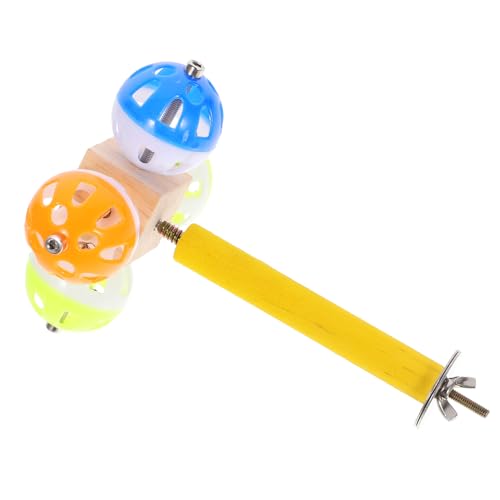 FOMIYES Papageien-sitzstange Ständer Vogelkäfig-Spielzeug Vogel-trainingsstange Holzvogel Dekoratives Papageien-Spielzeug Vogel-sitzstange Mit Glöckchen Zufällige Farbe FOMIYES Papageien-sitzstange Ständer Vogelkäfig-Spielzeug Vogel-trainingsstange Holzvogel Dekoratives Papageien-Spielzeug Vogel-sitzstange Mit Glöckchen Zufällige Farbe von FOMIYES