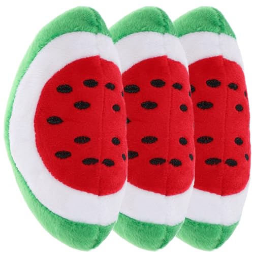 FOMIYES Plüschspielzeug Für Haustiere 3 Stück Wassermelonenförmiges Kauspielzeug Für Hunde Mit Quietschern Interaktives Spielzeug Zum Zahnen Und Apportieren Von Welpen Mit Ausgestopften FOMIYES Plüschspielzeug Für Haustiere 3 Stück Wassermelonenförmiges Kauspielzeug Für Hunde Mit Quietschern Interaktives Spielzeug Zum Zahnen Und Apportieren Von Welpen Mit Ausgestopften von FOMIYES