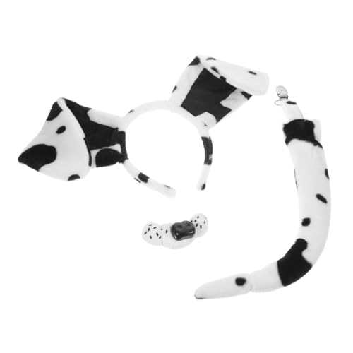 FOMIYES Puppy Ohren Stirnband mit Fake Nase und Leichtes Hundekostüm Zubehör für Karneval Cosplay Party Sichere Materialien Bequemer Sitz Auffälliges Tierkostüm für Fasching und von FOMIYES