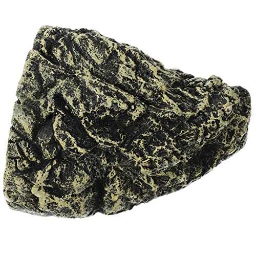 FOMIYES Schildkrötenrampe Terrarium- Realistisches Reptilienhöhlen-versteck Aus Harz Multifunktional Für Wasserschildkröten Und Frösche von FOMIYES