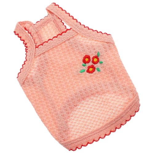 FOMIYES Sommer-Hundeweste - Atmungsaktive Haustierweste Welpenkleidung Mit Stickerei Weich Und Leicht Größe L (Rosa) von FOMIYES