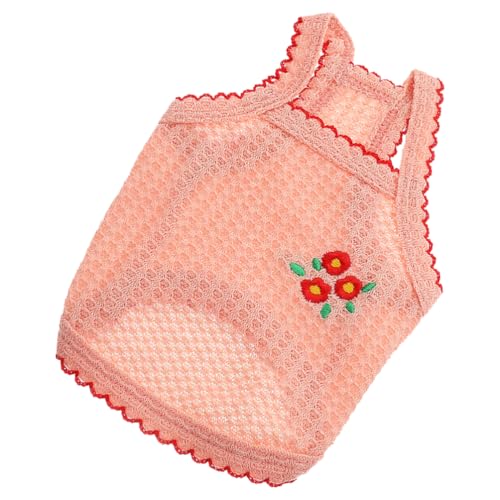 FOMIYES Sommer-Hundeweste - Atmungsaktive Haustierweste Welpenkleidung Mit Stickerei Weich Und Leicht Größe XL (Rosa) von FOMIYES