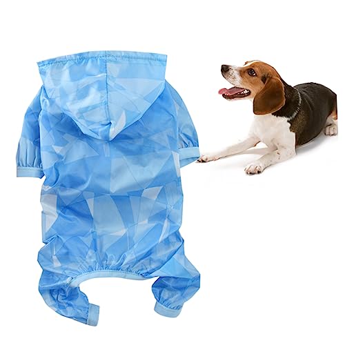 FOMIYES Coole Haustierkleidung Ultradünn Atmungsaktiv Sonnenschutz Hunde-Overall Welpenkostüm Himmelblau Größe XL Leicht Zu Tragen von FOMIYES