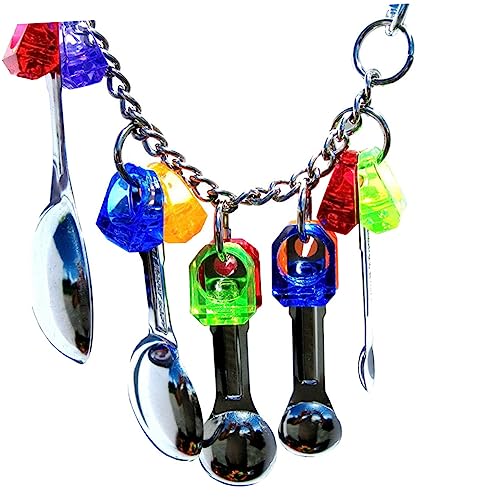 FOMIYES Vogelspielzeug Spielzeug für Vögel Papageienkäfig-Spielzeug Sicherer Metalllöffel Nicht Korrodiert Dauerhafter Spaß für Vögel von FOMIYES