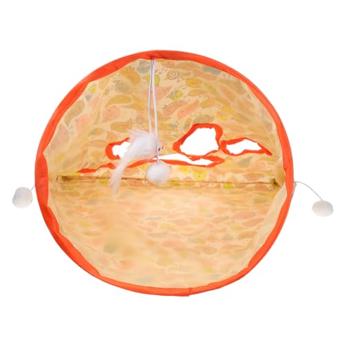 FOMIYES Katzentunneltasche Für Den Innenbereich – Spielzeug Für Kätzchen Mit Plüsch Bequemes Versteck Für Katzen von FOMIYES