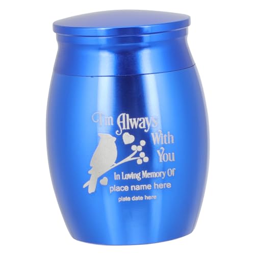 FOMIYES Vibrante Blaue Edelstahl vogelurne für Haustierasche Kleine Tierurne mit Verschraubbarem Deckel Langlebig Rostfrei als Tröstendes Andenken für Verstorbene Vögel und Papageien FOMIYES Vibrante Blaue Edelstahl vogelurne für Haustierasche Kleine Tierurne mit Verschraubbarem Deckel Langlebig Rostfrei als Tröstendes Andenken für Verstorbene Vögel und Papageien von FOMIYES