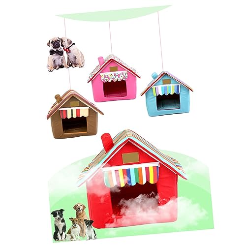 FOMIYES Detachable Portable Mit Abnehmbarer Matratze Und Kamin Für Kleine Hunde Und Katzen Faltbares Leichtes Haustierbett Rot Xs FOMIYES Detachable Portable Mit Abnehmbarer Matratze Und Kamin Für Kleine Hunde Und Katzen Faltbares Leichtes Haustierbett Rot Xs von FOMIYES