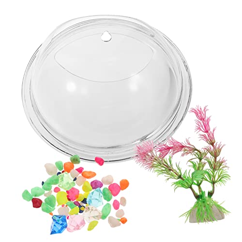 FOMIYES Wand Goldfischglas Betta-Aquarium Wandhängendes Terrarium Blumentöpfe Drinnen Hängende Vase Aus Glas Indoor-pflanzgefäße Fischglasvase Zimmerpflanzentöpfe Blumenstand Acryl Anlage von FOMIYES
