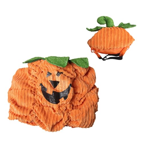 FOMIYES Warme Haustier Kostüm Halloween mit Kürbis Muster Mütze Verstellbar Pumpkin Design Passend für Kleine Mittelgroße Hunde für Party und Festtagskleidung FOMIYES Warme Haustier Kostüm Halloween mit Kürbis Muster Mütze Verstellbar Pumpkin Design Passend für Kleine Mittelgroße Hunde für Party und Festtagskleidung von FOMIYES