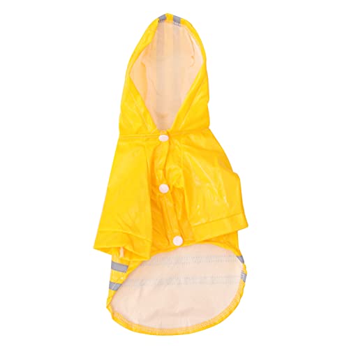 FOMIYES Haustier-Regenmantel für Welpen Hunde Regenlicht Reflektierend Modisch mit Kapuze Hunderegenmantel Größe M Gelb FOMIYES Haustier-Regenmantel für Welpen Hunde Regenlicht Reflektierend Modisch mit Kapuze Hunderegenmantel Größe M Gelb von FOMIYES