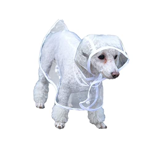 FOMIYES Regenmantel Hundeponcho Eva-Material Mit Kapuze Bis Mittelgroße Hunde Weiß FOMIYES Regenmantel Hundeponcho Eva-Material Mit Kapuze Bis Mittelgroße Hunde Weiß von FOMIYES