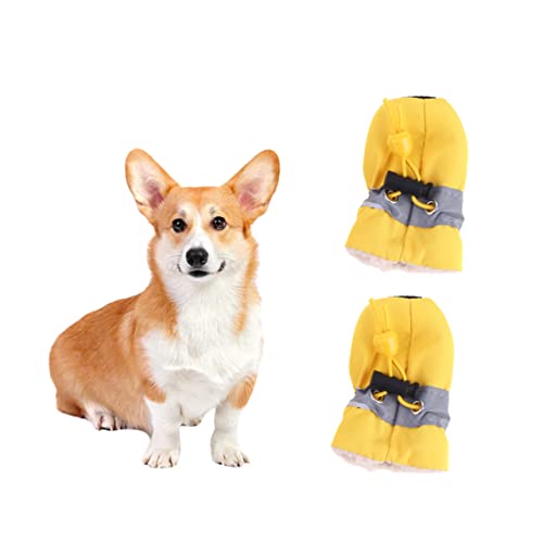 FOMIYES Haustierschuhe Hundeschuhe Für Den Winter Schuhe Für Hunde Schneestiefel Für Kleine Haustiere Pfotenschützer Für Hunde Welpenschuhe Für Kleine Hunde Hund Boden Atmungsaktiv von FOMIYES
