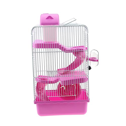 FOMIYES 3-stufige Pet Villa Großer Hamsterkäfig Rutschrad Auslaufsichere Wasserflasche Für Haustiere von FOMIYES