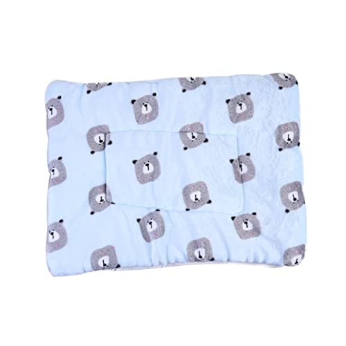 FOMIYES Fleece Haustier Schlafmatte Kuscheliges Kissen Für Kleine Bis Große Hunde Ganzjährig Einsetzbar Waschbar Blau Mit Bärenkopf FOMIYES Fleece Haustier Schlafmatte Kuscheliges Kissen Für Kleine Bis Große Hunde Ganzjährig Einsetzbar Waschbar Blau Mit Bärenkopf von FOMIYES