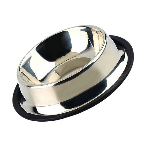 FOMIYES Haltbarkeit Stil 22cm Edelstahl Pet Bowl Hund Katze Feeder Nicht-Silber FOMIYES Haltbarkeit Stil 22cm Edelstahl Pet Bowl Hund Katze Feeder Nicht-Silber von FOMIYES