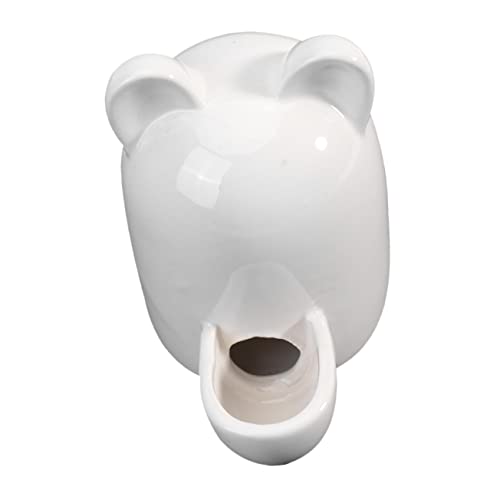 FOMIYES Futternapf Für Haustiere Katzenohrform Selbstdosierender Wassernapf Für Katzen Und Hamster 100 Ml Weiße Keramik von FOMIYES