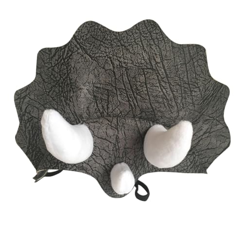 FOMIYES Pet Cosplay Hut Triceratops Einstellbare Hundemütze Für Hunde Dinosaurier-Kopfbedeckung Für Kostümpartys Und Festivals Bequeme Tierkleidung Für Frühling Und Sommer von FOMIYES