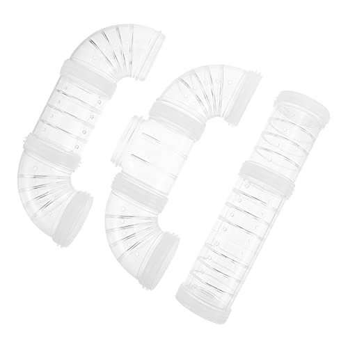 FONDOTIN 1 Satz DIY Hamster Maze Weißes Kunststofftunnel für Hamsterkäfig Erweiterung Sicheres Zubehör für Spaß und Erkundung für Kleintiere von FONDOTIN