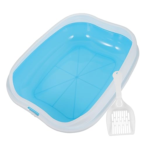 FONDOTIN 1 Satz Halb verknüpfter Katzenstreuentopf Scoop Katzenpfanne Mülleimer Müllschaufel Haustiertoilette Katzentoiletten Katze Bettpfanne Plastik Sky-Blue FONDOTIN 1 Satz Halb verknüpfter Katzenstreuentopf Scoop Katzenpfanne Mülleimer Müllschaufel Haustiertoilette Katzentoiletten Katze Bettpfanne Plastik Sky-Blue von FONDOTIN