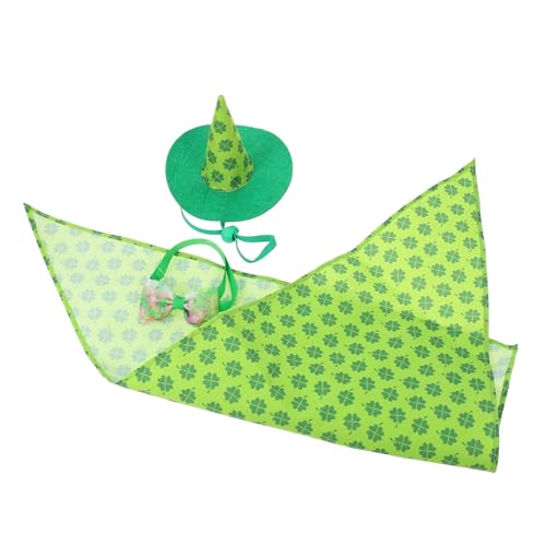 FONDOTIN 1 Satz Haustier Klee Kleeblatt-hundehalsbänder Hundenapf Hundehalsbänder Mit Namensschild Hundehalsband Tag Rassen Haustierbedarf Kette Hundeleine Für Hunde Polyester Green FONDOTIN 1 Satz Haustier Klee Kleeblatt-hundehalsbänder Hundenapf Hundehalsbänder Mit Namensschild Hundehalsband Tag Rassen Haustierbedarf Kette Hundeleine Für Hunde Polyester Green von FONDOTIN