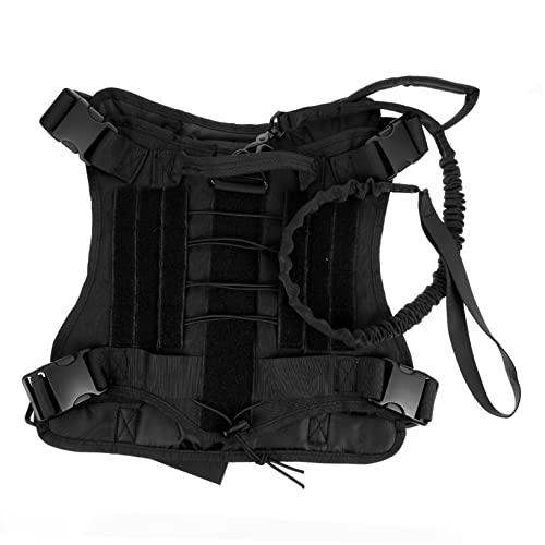 FONDOTIN 1 Satz Hunde Weste Hundegeschirr Für Kleine Hunde Gepolsterte Hundeweste Outdoor-Weste Mit Hundekabelbaum Groß Ausbildung Welpengeschirr Verstellbare Hundeweste Black Oxford-Stoff von FONDOTIN