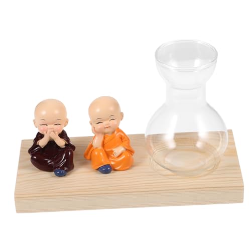FONDOTIN Hydroponische Vase Mit Pflanze Aus Holz Gefertigt Ideal Für Pflanzen Und Dekoration von FONDOTIN
