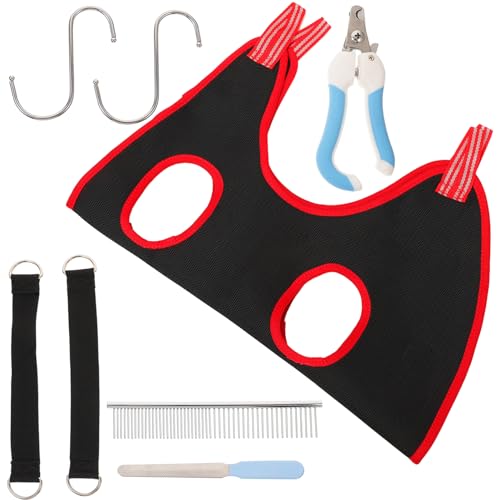 FONDOTIN Hängematte Zum Krallenschneiden Für Haustiere Für Katzen Hunde Miniatur-pflegezubehör Leicht Zu Reinigen Waschbar Größe M Schwarz/rot Set Mit Zufälliger Farbauswahl FONDOTIN Hängematte Zum Krallenschneiden Für Haustiere Für Katzen Hunde Miniatur-pflegezubehör Leicht Zu Reinigen Waschbar Größe M Schwarz/rot Set Mit Zufälliger Farbauswahl von FONDOTIN