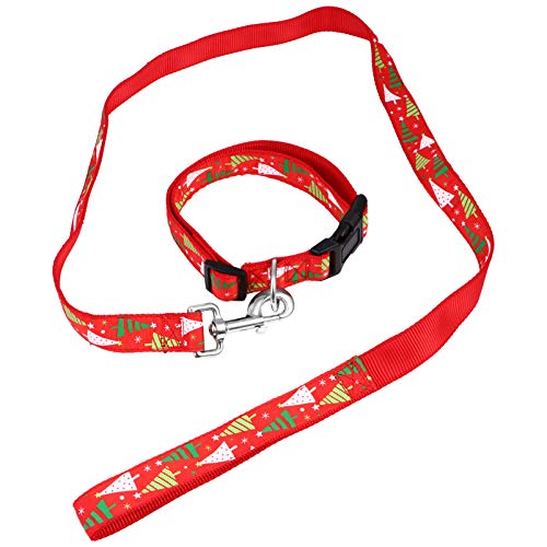 FONDOTIN 1 Satz Kragen Kordelzug Welpen-kit Halsband Und Leine Für Haustiere Hundeleine Anwesendes Haustier Kleines Hundehalsband Weihnachten Haustier-Foto-Requisite Nylon Elch Kleidung von FONDOTIN