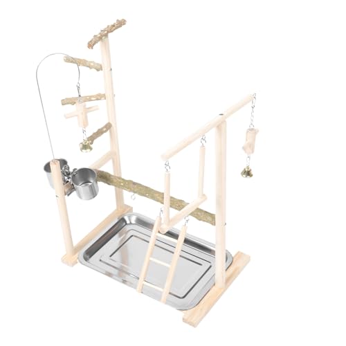 FONDOTIN Parrot Spielplatz Mit Futtertassen Und Schaukel Robuster Für Vögel Interactive Bird Tabletop Perch Für Sittiche Und Nymphensittiche Vogelkäfig Zubehör FONDOTIN Parrot Spielplatz Mit Futtertassen Und Schaukel Robuster Für Vögel Interactive Bird Tabletop Perch Für Sittiche Und Nymphensittiche Vogelkäfig Zubehör von FONDOTIN