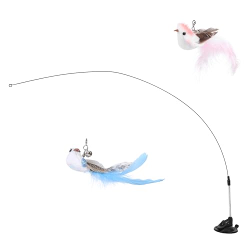 FONDOTIN Interaktives Katzenspielzeug Saugnapf Und Teiliges Cat Wand Teaser Kit Für Katzen Und Kätzchen Flexibler Katzenangel Mit Bunten Ersatzfedern Und Langlebiger Stange FONDOTIN Interaktives Katzenspielzeug Saugnapf Und Teiliges Cat Wand Teaser Kit Für Katzen Und Kätzchen Flexibler Katzenangel Mit Bunten Ersatzfedern Und Langlebiger Stange von FONDOTIN